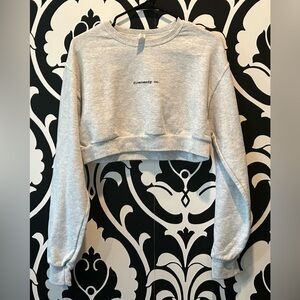Gray Cropped Sweatshirt